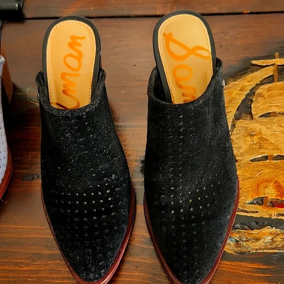 Sam Edelman black suede mules - Picture 1 of 5